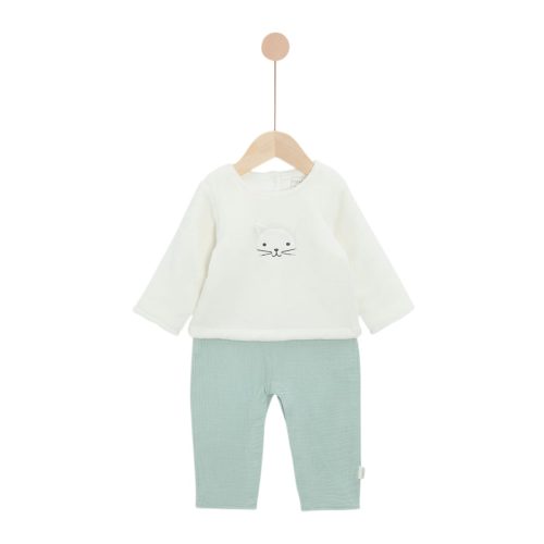 Combilongue Mon Trousseau Chaton VERT P’tit bisou