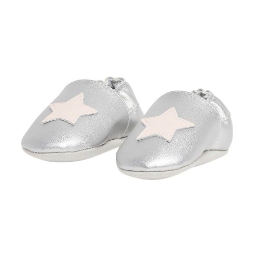 Chaussons Cuir GRIS P’tit bisou
