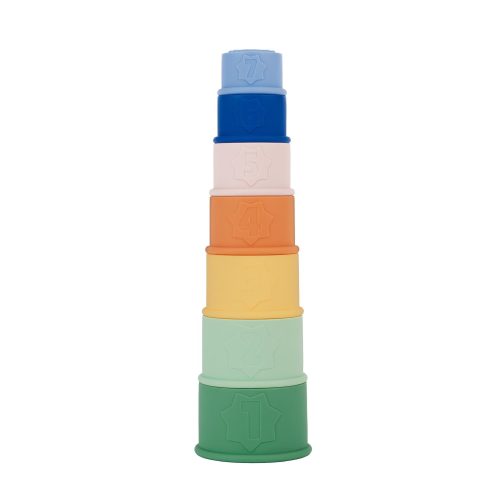 Tasse empilables en silicone MULTICOLORE Badabulle