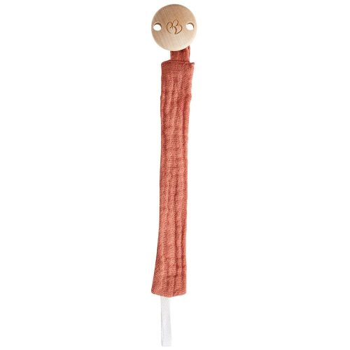 Attache-sucette gaze de coton blush ORANGE BB&Co
