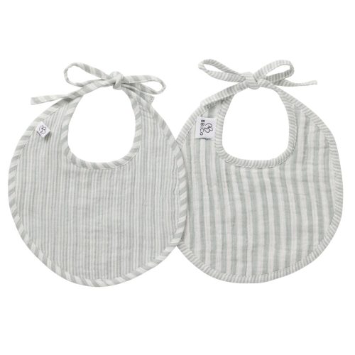 Lot de 2 bavoirs naissance rayé MULTICOLORE BB&Co