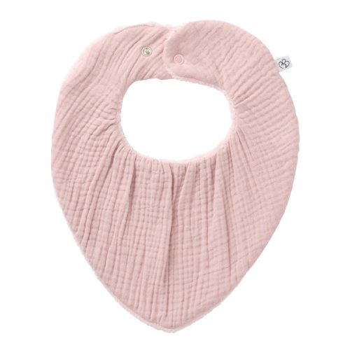 Bavoir-bandana réversible bambou gaze de coton ROSE BB&Co