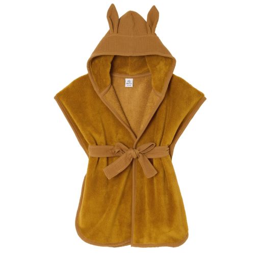 Peignoir en éponge bambou et gaze de coton MARRON BB&Co