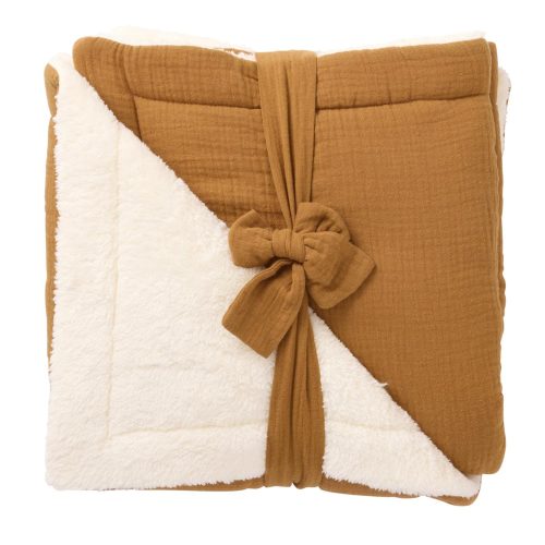 Couverture peluche gaze & microfibre Mix&Match MARRON BB&Co