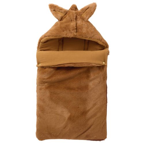 Nid d’ange fausse fourrure doublé gaze de coton MARRON BB&Co