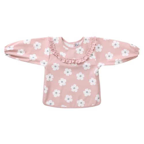 Bavoir-tablier manches longues froufrou fleurs MULTICOLORE BB&Co