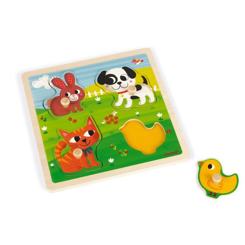 Puzzle texturé Mes premiers animaux MULTICOLORE Janod