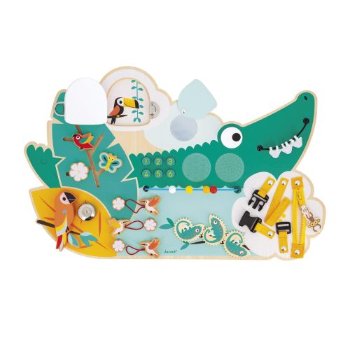 Jouet Tropik Busy Board Croco VERT Janod