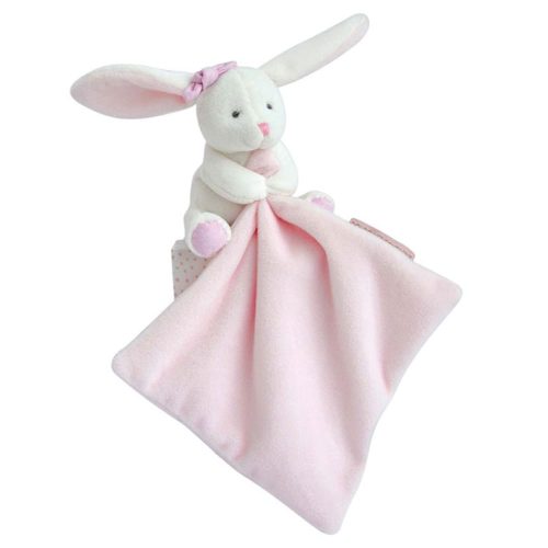Doudou plat Lapin ROSE Doudou & Compagnie