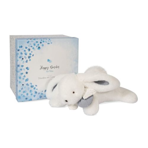 Doudou pantin Happy Glossy BLANC Doudou & Compagnie