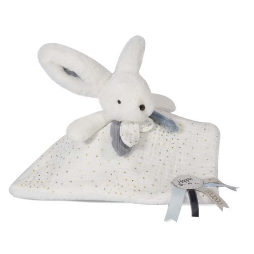 Doudou plat Happy Glossy BLANC Doudou & Compagnie