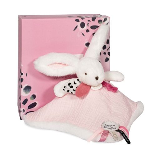 Doudou plat Happy Blush BLANC Doudou & Compagnie