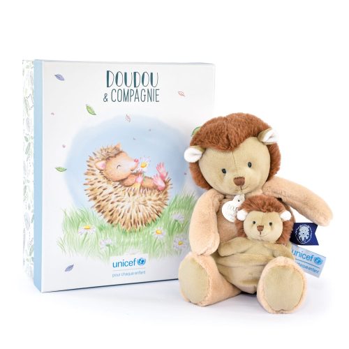 UNICEF Hérisson avec bébé MARRON Doudou & Compagnie