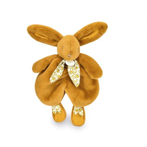 Doudou plat lapin JAUNE Doudou & Compagnie