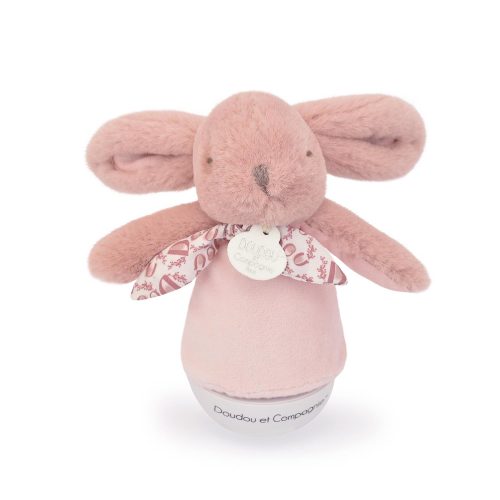 Peluche musicale Lapin Culbuto ROSE Doudou & Compagnie