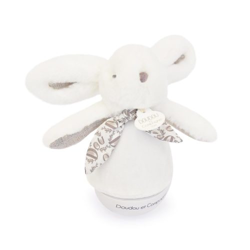 Peluche musicale Lapin Culbuto BLANC Doudou & Compagnie