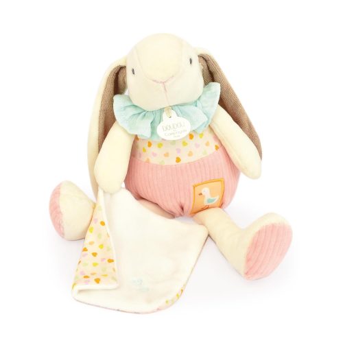 Peluche pantin lapin ciboulette ROSE Doudou & Compagnie