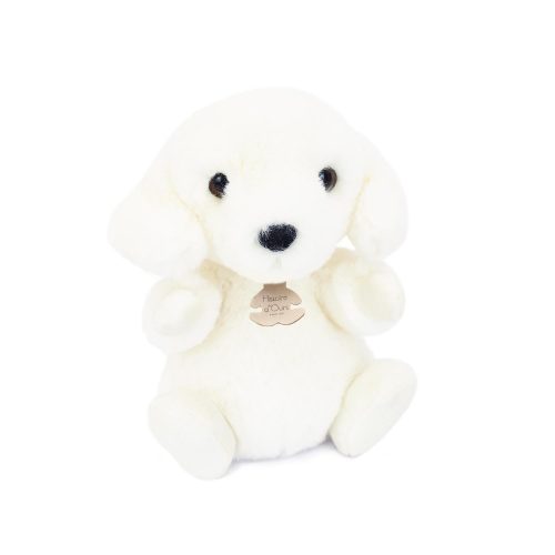 Peluche les doux stretch Chien BLANC Doudou & Compagnie