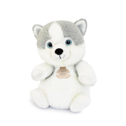 Peluche les doux stretch Husky BLANC Doudou & Compagnie