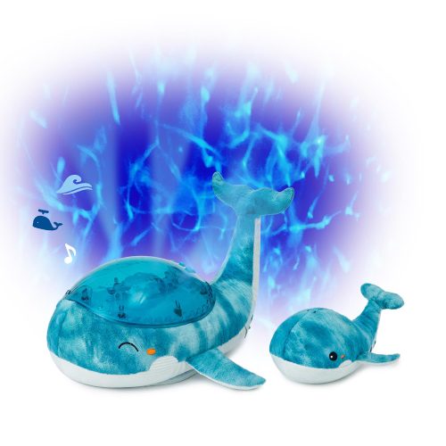 Peluche veilleuse Tranquil Whale BLEU Cloud b