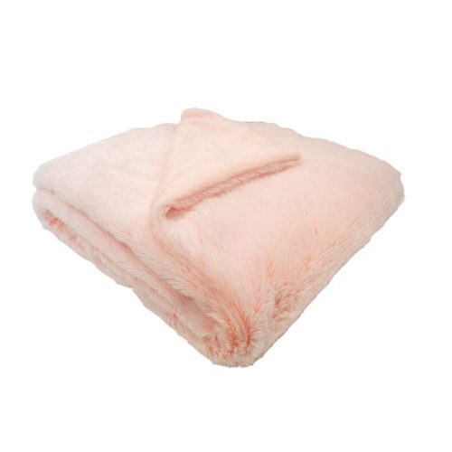Couverture Snow doublée Microdoux ROSE Domiva