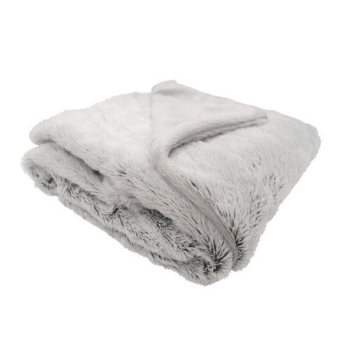 Couverture Snow doublée Microdoux GRIS Domiva