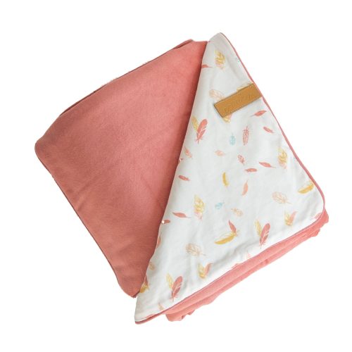 Couverture double face Happy ORANGE Domiva