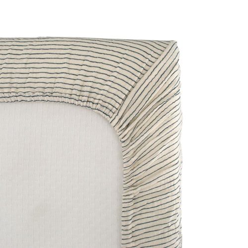 Drap housse lange BLEU Domiva