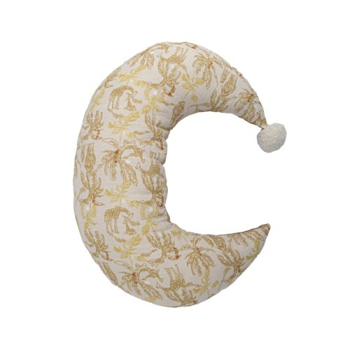 Coussin Lune à Pompons BEIGE Domiva