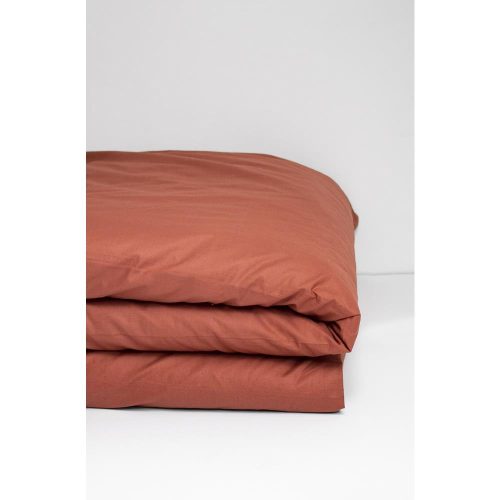 Housse de couette bébé unie en coton bio ROUGE Kadolis