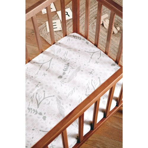 Drap housse Coton Bio Berceau Yukari Douceur VERT Kadolis