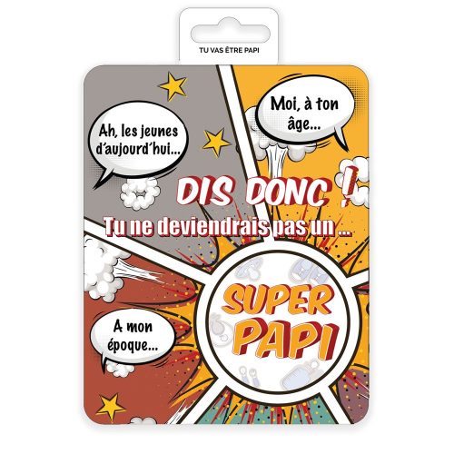 Carte à gratter annonce « Tu vas être papi » MARRON Irréversible Bijoux