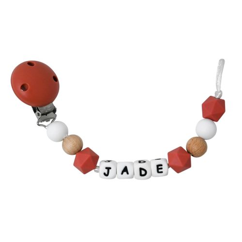 Attache-sucette silicone personnalisable ORANGE Irréversible Bijoux