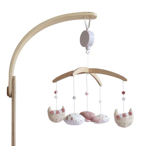 Mobile musical en bois rose et lili MULTICOLORE Trois Kilos Sept