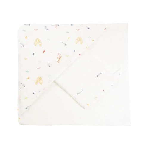 Set de bain Cache cache en fôret BLANC Trois Kilos Sept