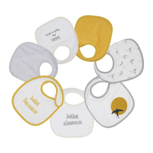 Lot de 7 Bavoirs Naissance MULTICOLORE Trois Kilos Sept