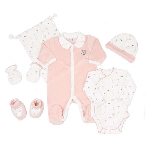 Kit naissance 6 pièces ROSE Trois Kilos Sept
