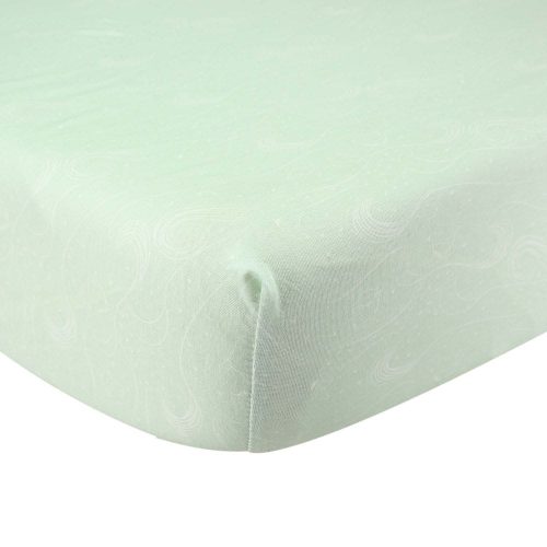 Drap housse AOP Au large de Nova VERT Trois Kilos Sept