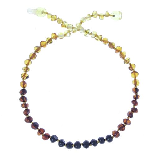 Collier enfant en ambre de la Baltique - forme baroque MULTICOLORE BalticWay