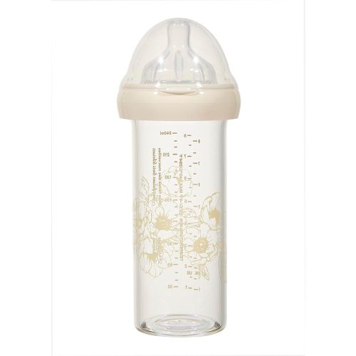 Biberon verre Fleur blanche BLANC Le biberon Français