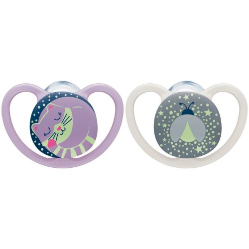 2 Sucettes SPACE NUIT MULTICOLORE Nuk