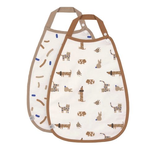 2 bavoirs Medium Drop Little Mateys BLEU Lässig