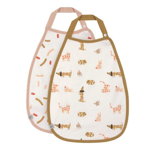 2 bavoirs Medium Drop Little Mateys ORANGE Lässig