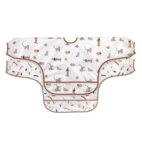 2 bavoirs manches longues Little Mateys BLEU Lässig