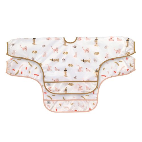 2 bavoirs manches longues Little Mateys ORANGE Lässig