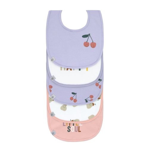 Lot de 5 bavoirs coton bio Happy Fruits ROSE Lässig