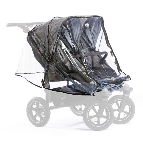 Habillage pluie poussette Duo2 version sport 2 assises NOIR TFK