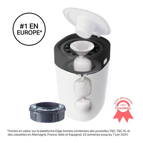Poubelle à couches Twist & Click BLANC Tommee Tippee