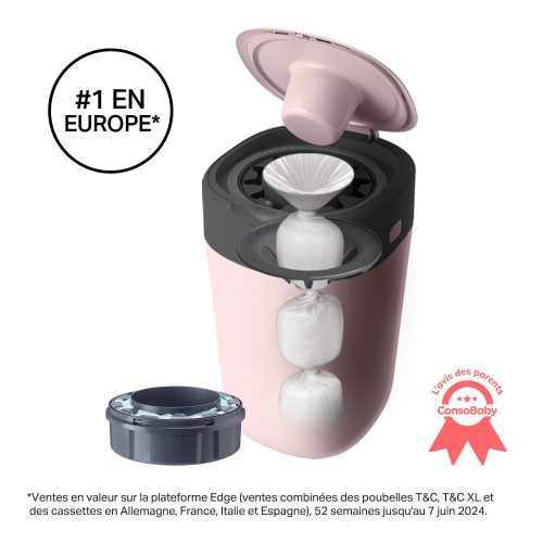 Poubelle à couches Twist & Click ROSE Tommee Tippee