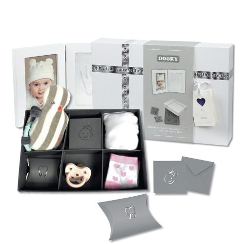 Double cadre small avec boîte à souvenirs BLANC Dooky